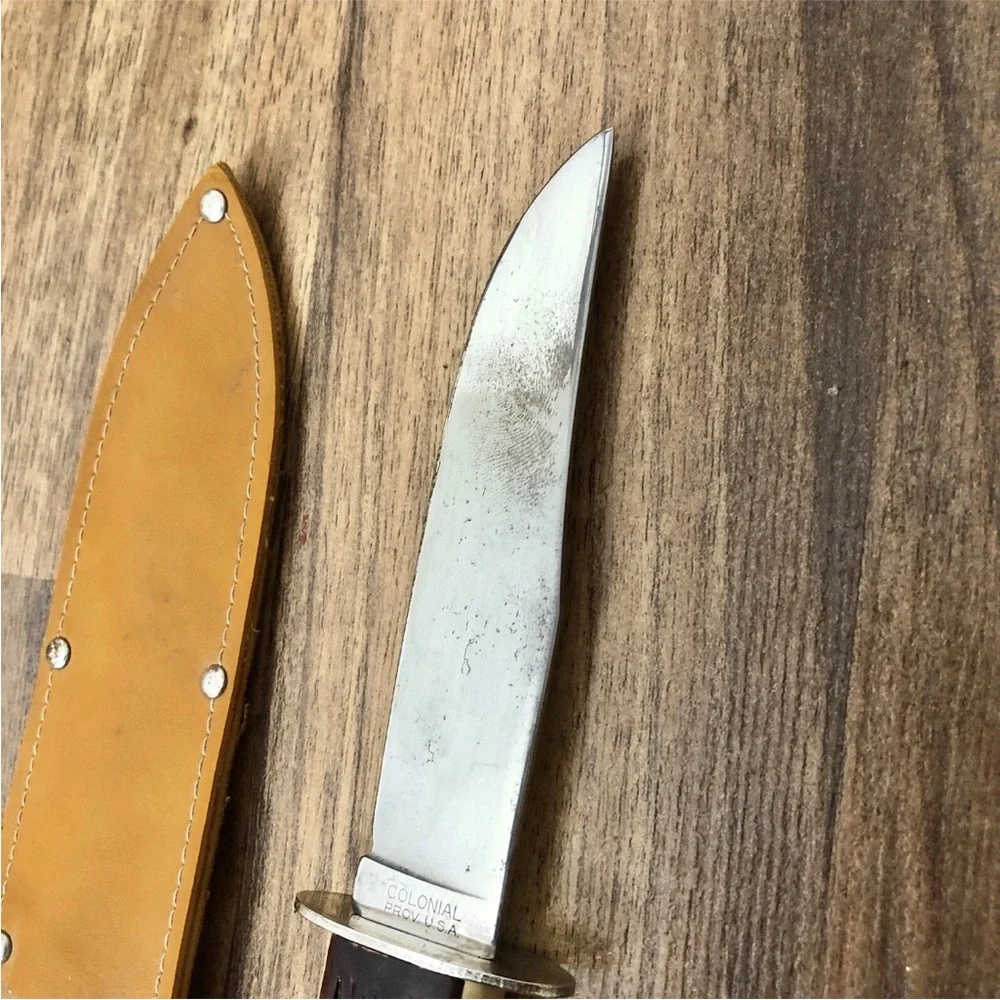 Vintage Colonial Prov USA Hunter Fixed Blade Dagger Hunting Knife